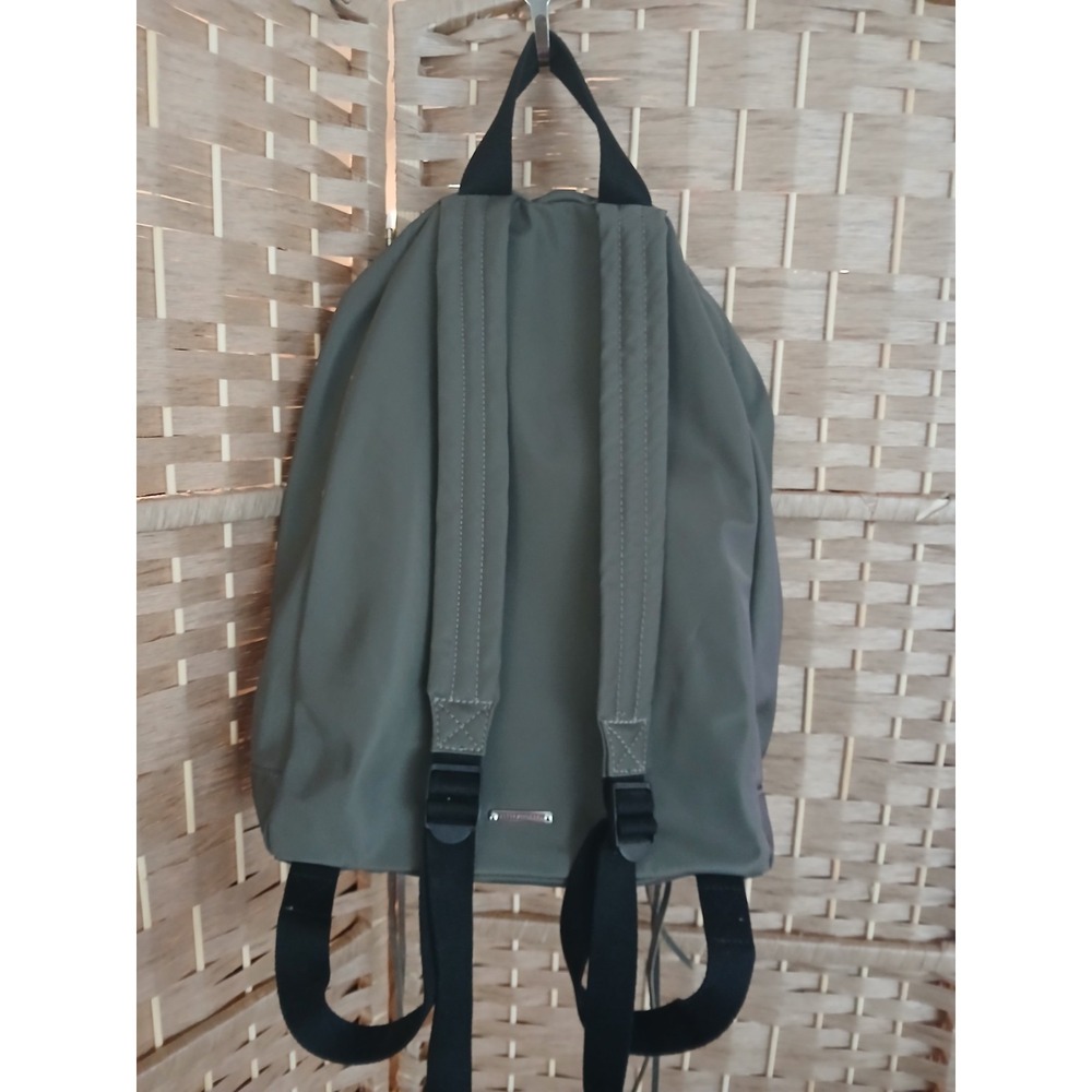 Rebecca Minkoff Khaki Green Nylon Backpack Leather Accents - Picture 4 of 7